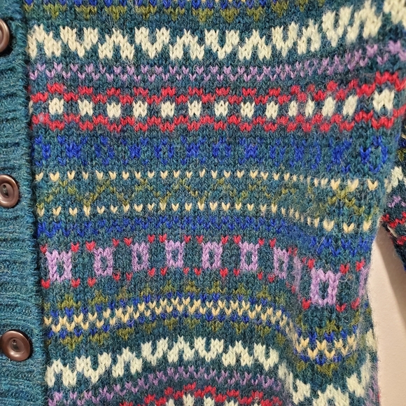 Men's Multicolor Patterned Cardigan - Picture 7 of 10